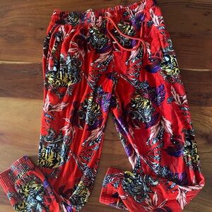 Rebel Minds tiger print velour jog pants‎ men’s size large